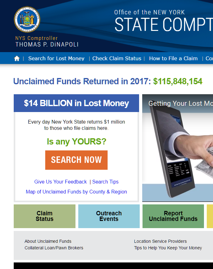 nys comptroller unclaimed funds